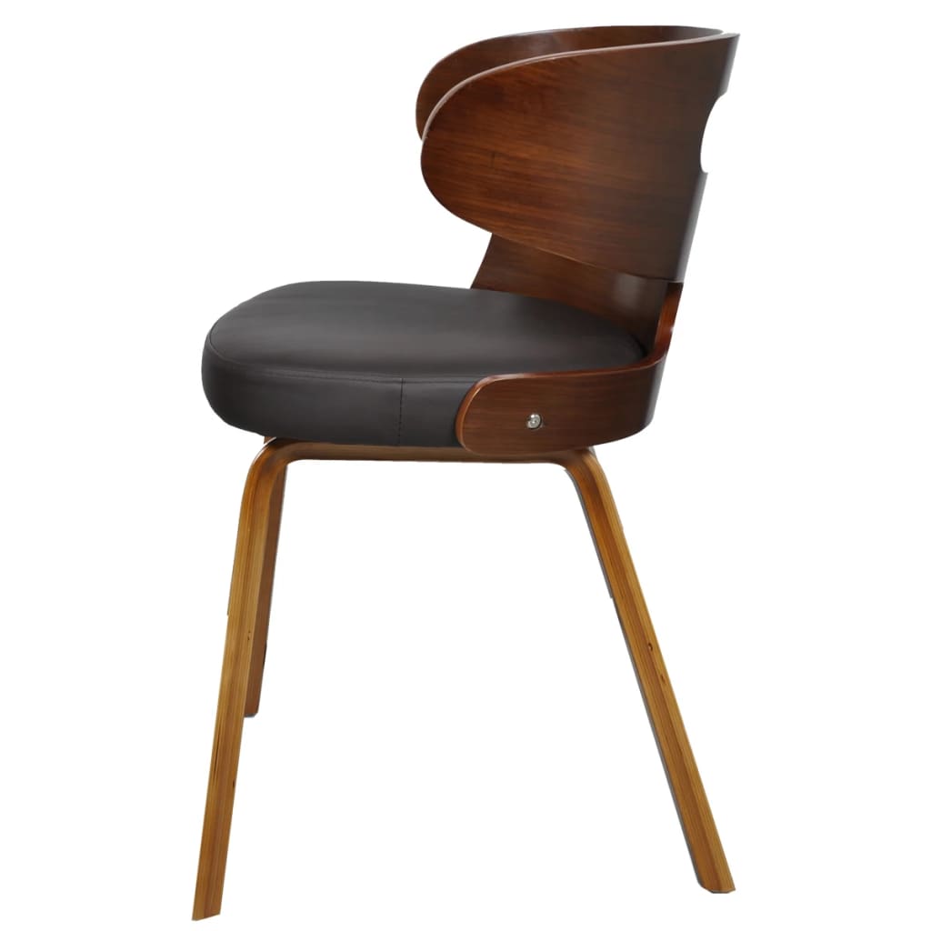 vidaXL Dining Chairs 2 pcs Faux Leather Brown