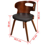 vidaXL Dining Chairs 2 pcs Faux Leather Brown