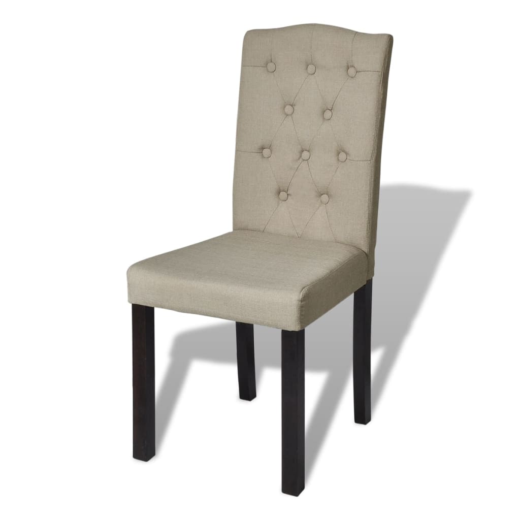 vidaXL Dining Chairs 6 pcs fabric camel