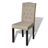 vidaXL Dining Chairs 6 pcs fabric camel