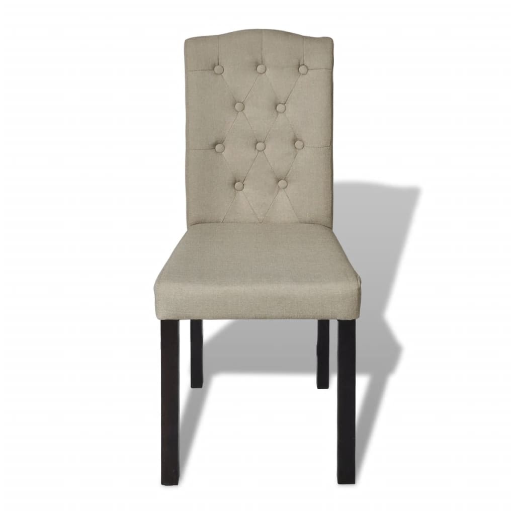 vidaXL Dining Chairs 6 pcs fabric camel