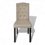 vidaXL Dining Chairs 6 pcs fabric camel