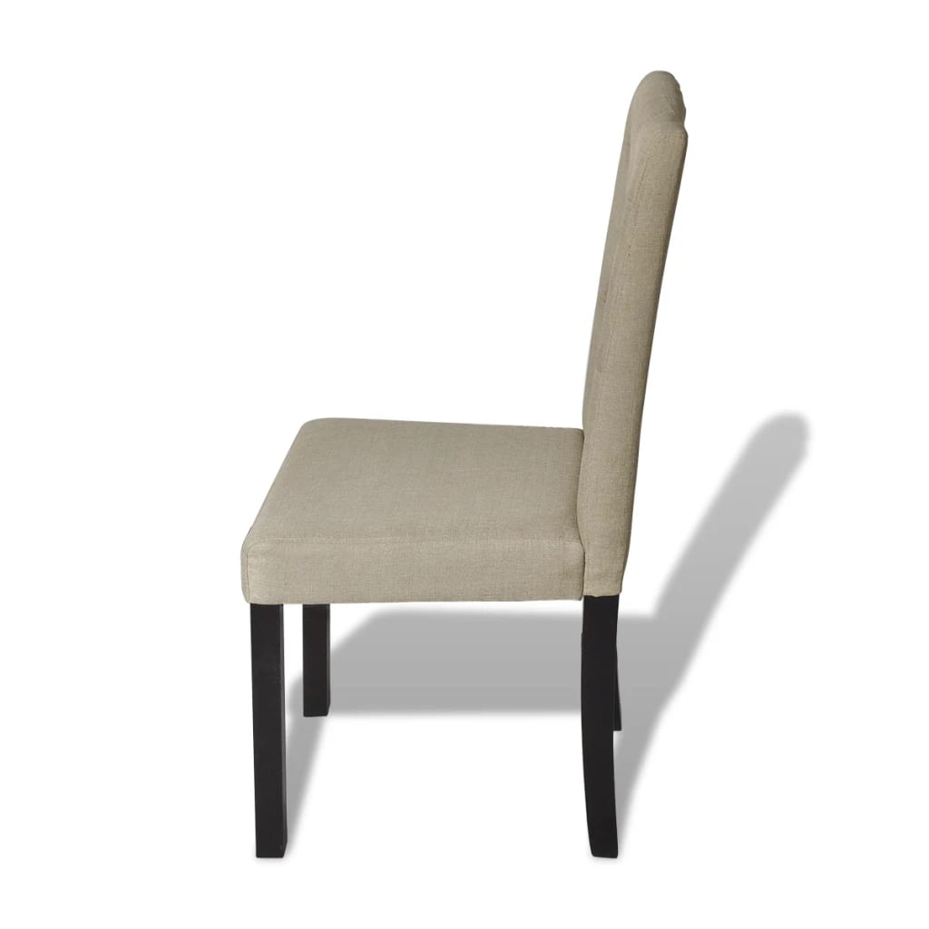 vidaXL Dining Chairs 6 pcs fabric camel