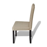 vidaXL Dining Chairs 6 pcs fabric camel