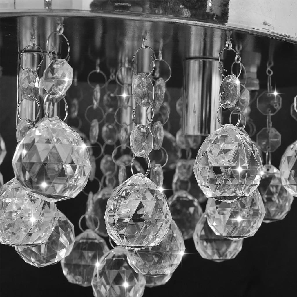 vidaXL Ceiling lamp chandelier design crystal chrome