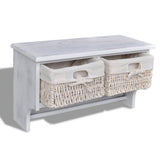 vidaXL Wall Shelf 60x23.5x33 cm Paulownia Wood White