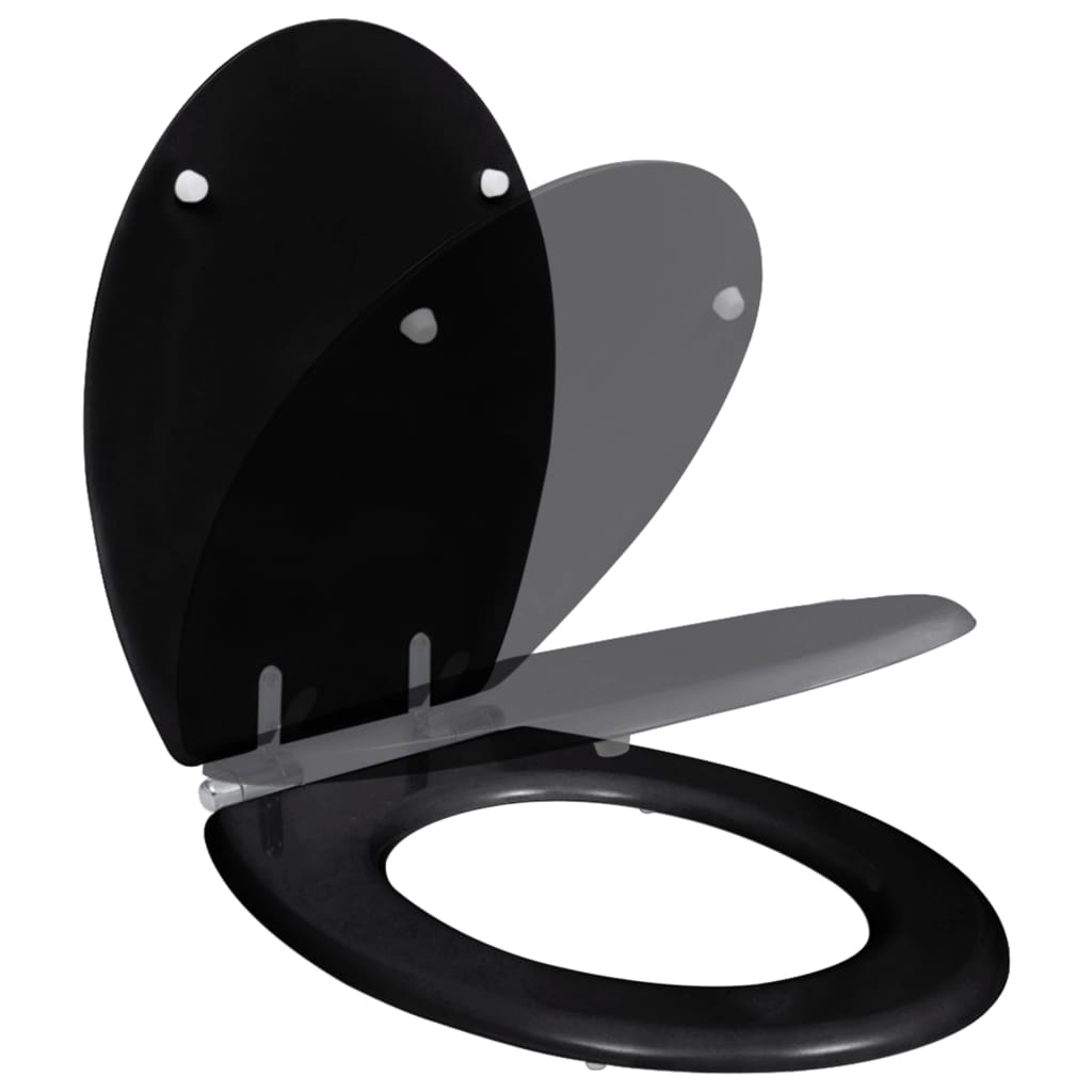 vidaXL Toilet Seat Soft Close Simple Design MDF White