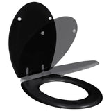 vidaXL Toilet Seat Soft Close Simple Design MDF White