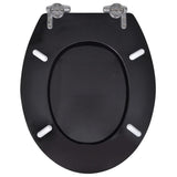 vidaXL Toilet Seat Soft Close Simple Design MDF White