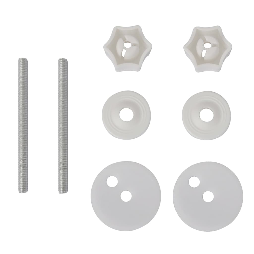 vidaXL Toilet Seat Soft Close Simple Design MDF White
