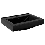 vidaXL Ceramic Rectangular Wash Basin 60x46 cm with Faucet Hole White