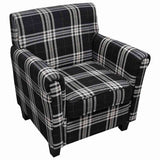 vidaXL Armchair with cushion fabric black