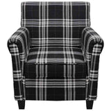 vidaXL Armchair with cushion fabric black