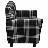 vidaXL Armchair with cushion fabric black