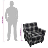 vidaXL Armchair with cushion fabric black