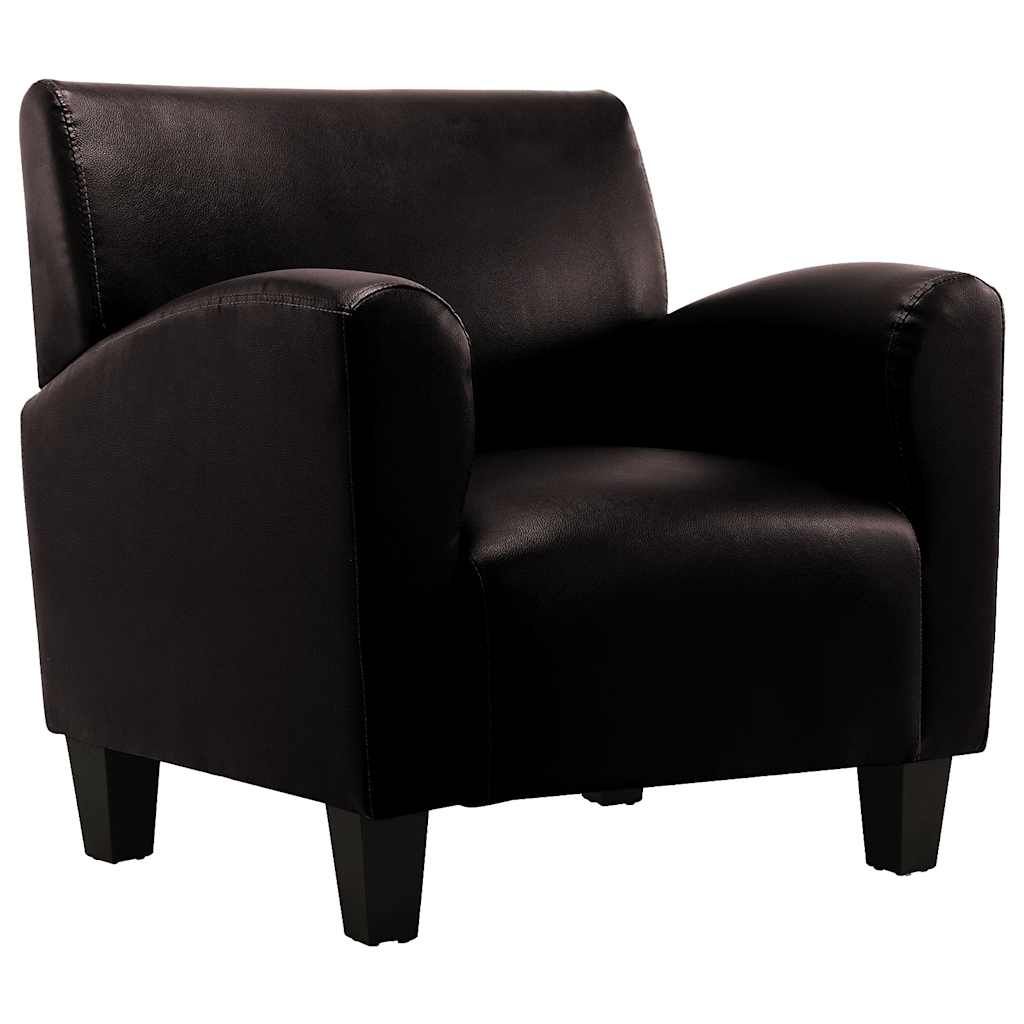 vidaXL Armchair faux leather dark brown