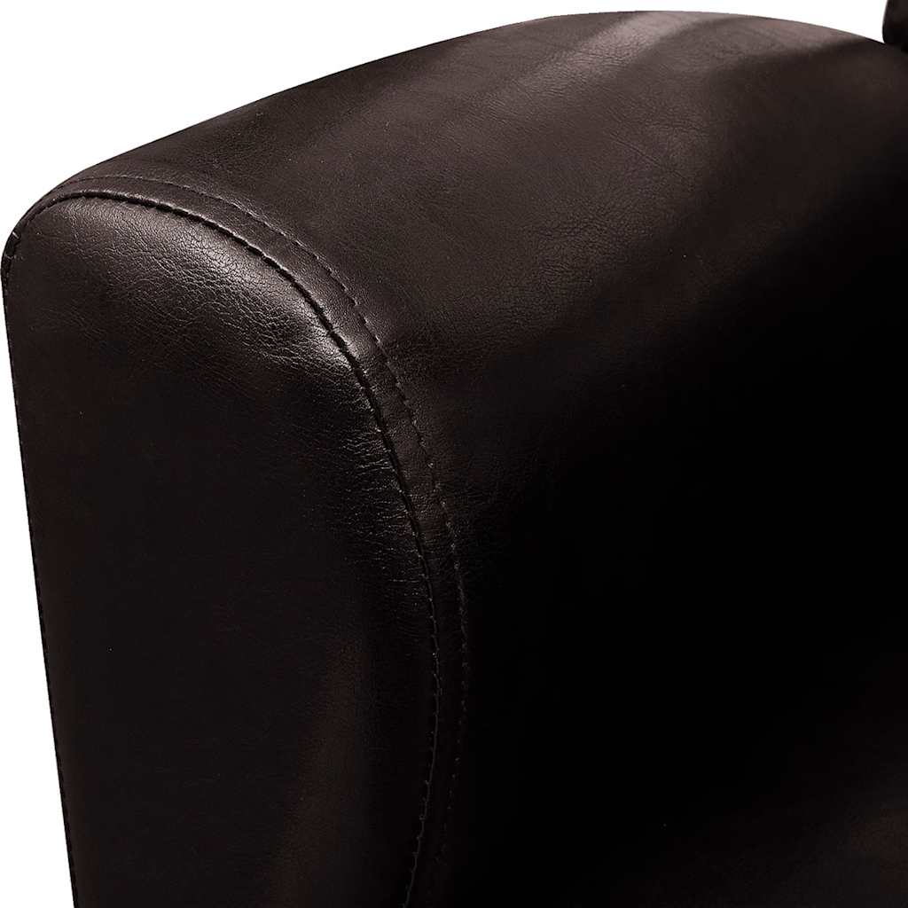 vidaXL Armchair faux leather dark brown