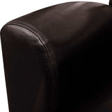 vidaXL Armchair faux leather dark brown