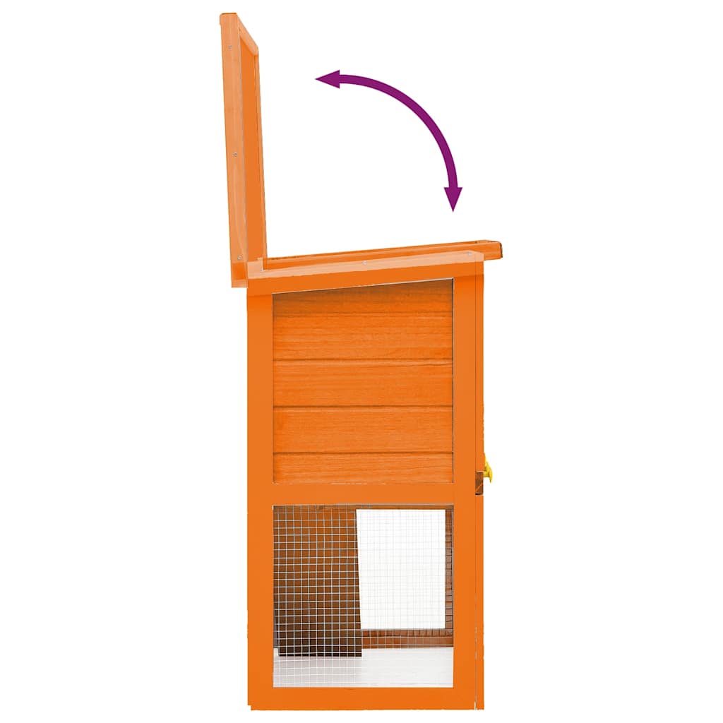 vidaXL Outdoor Rabbit Hutch with 1 Door Wood