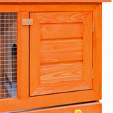 vidaXL Outdoor Rabbit Hutch with 1 Door Wood