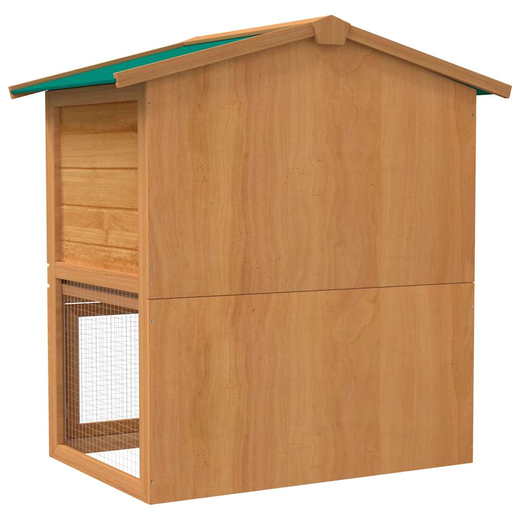 vidaXL Outdoor Rabbit Hutch with 3 Doors Wood