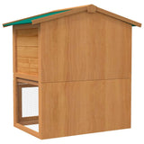 vidaXL Outdoor Rabbit Hutch with 3 Doors Wood