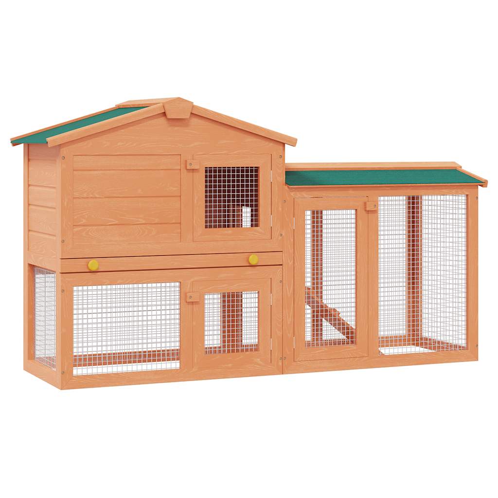 vidaXL Outdoor Rabbit Hutch Large Wood