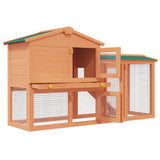 vidaXL Outdoor Rabbit Hutch Large Wood