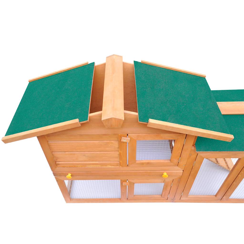 vidaXL Outdoor Rabbit Hutch Large Wood