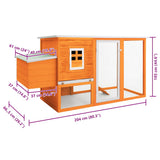 vidaXL Chicken Coop with Roosting House Wood
