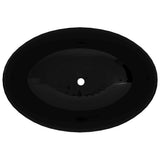 vidaXL Oval Wash Basin 40x33 cm Ceramic White