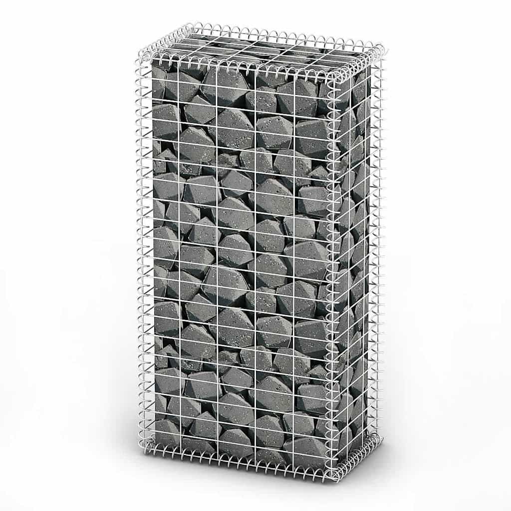 vidaXL Schanskorf met deksels 100x30x30 cm gegalvaniseerd draad
