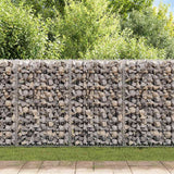 vidaXL Schanskorf met deksels 100x30x30 cm gegalvaniseerd draad