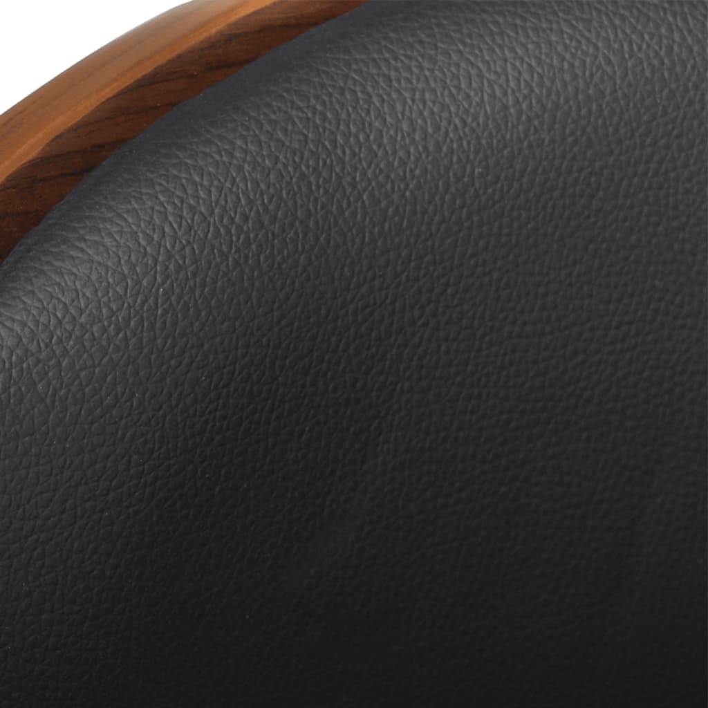vidaXL Bar Stool Bent Wood and Faux Leather