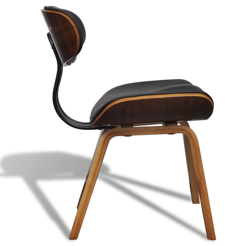 vidaXL Eetkamerstoelen 2 st gebogen hout et kunstleer