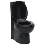vidaXL Corner Toilet Ceramic White