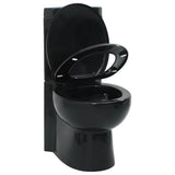 vidaXL Corner Toilet Ceramic White