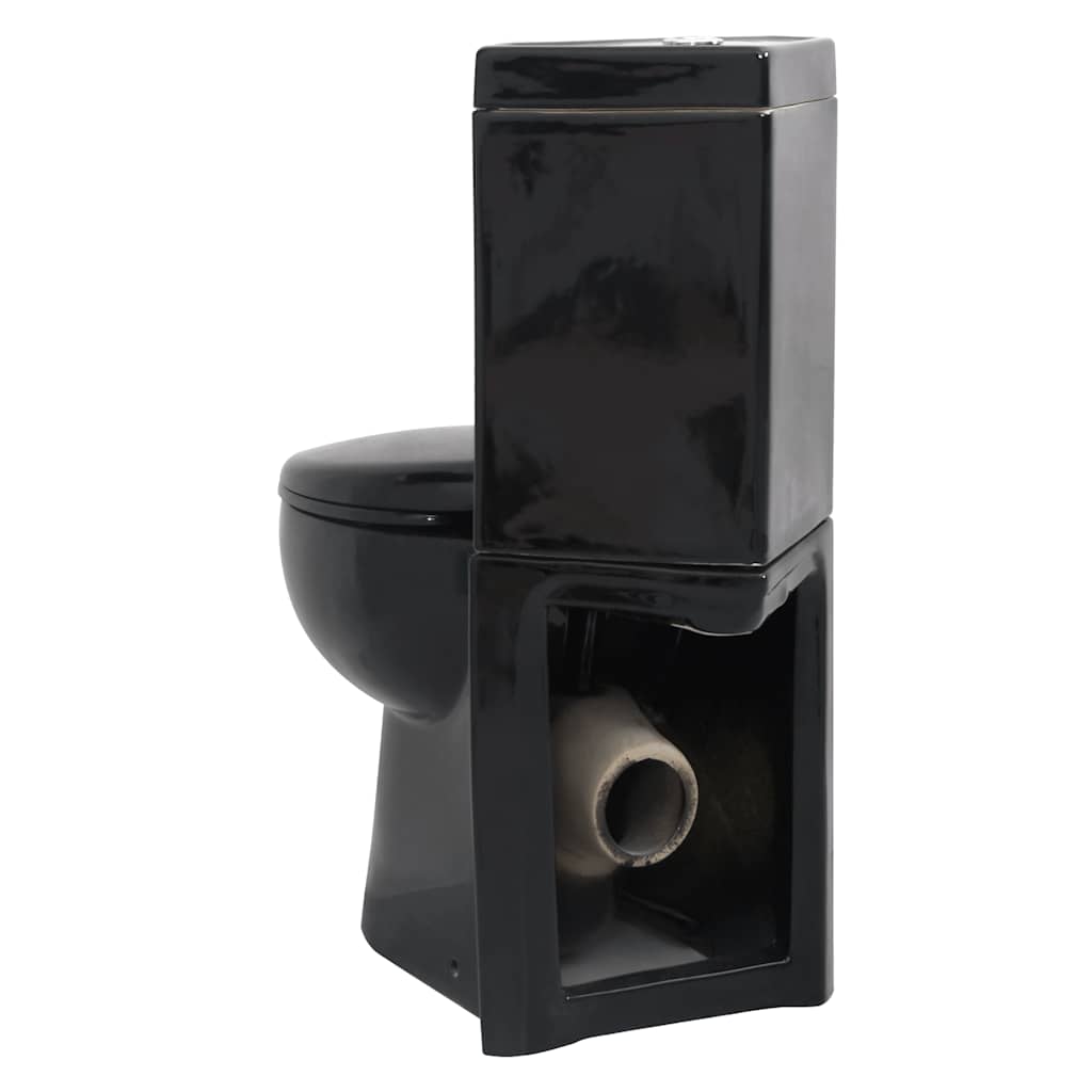 vidaXL Corner Toilet Ceramic White