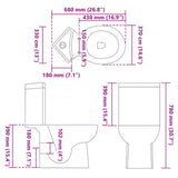 vidaXL Corner Toilet Ceramic White