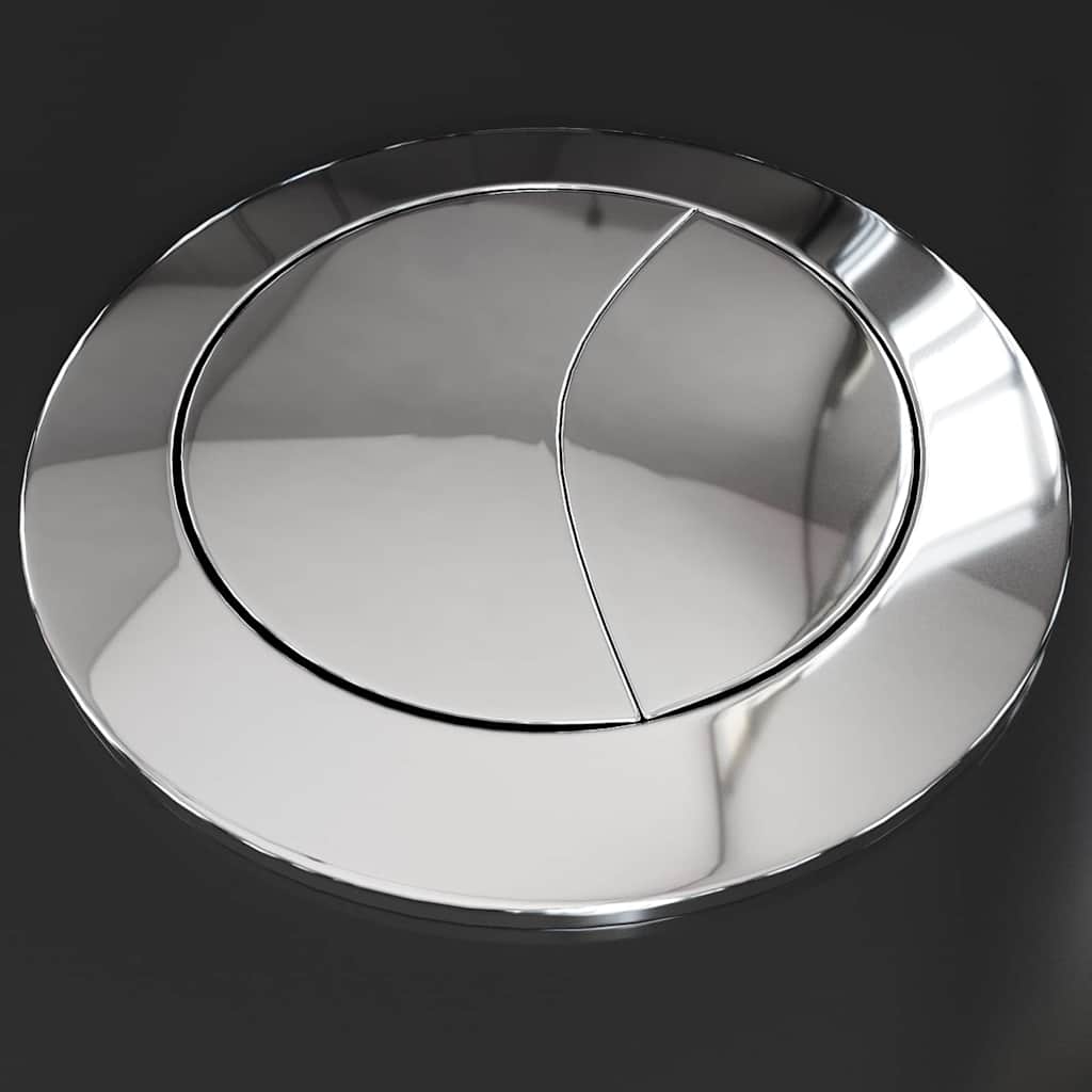 vidaXL Toilet round with bottom outlet ceramic black