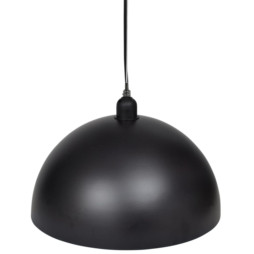 vidaXL Ceiling Lamps 2 pcs Height Adjustable Hemispherical Black