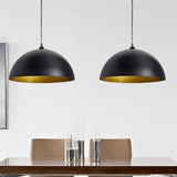 vidaXL Ceiling Lamps 2 pcs Height Adjustable Hemispherical Black