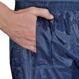 Rain suit 2-piece with hood (men / navy blue / size L)