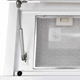 vidaXL Range Hood 600 mm Tempered Glass White
