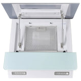 vidaXL Range Hood 600 mm Tempered Glass White