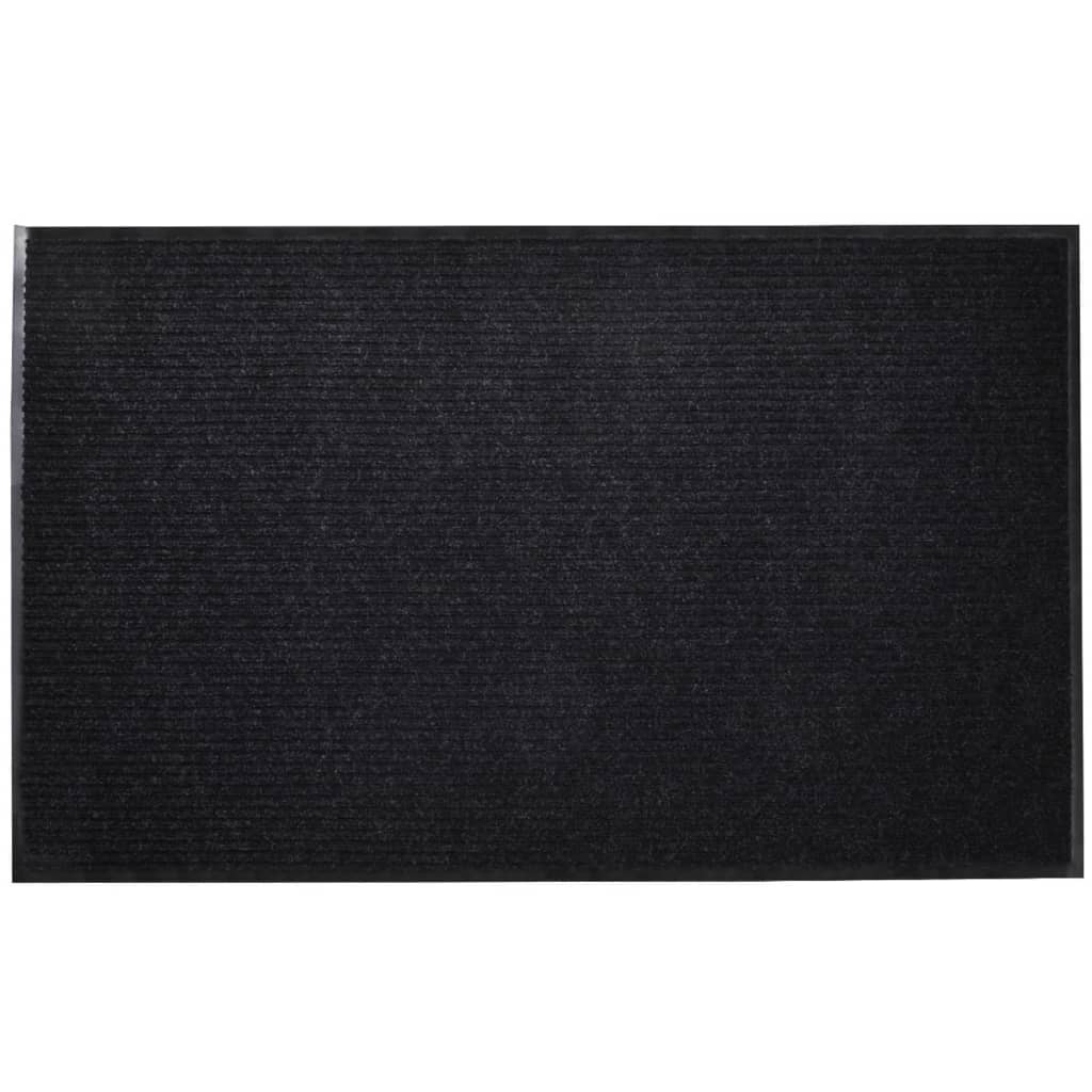 vidaXL Doormat 90x60 cm PVC black