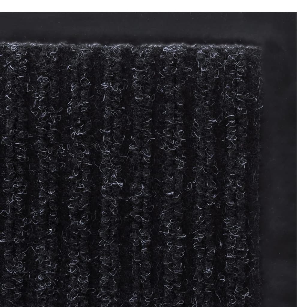 vidaXL Doormat 90x60 cm PVC black
