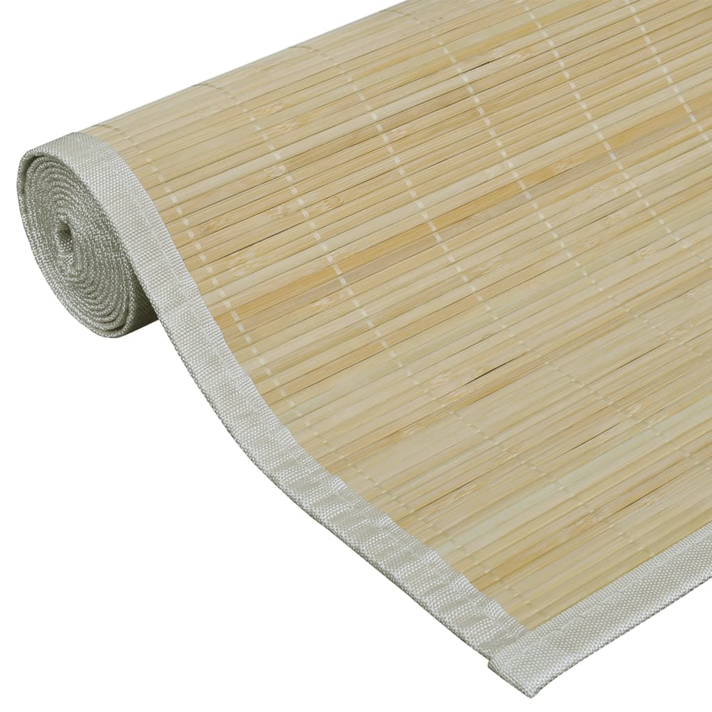 vidaXL Tapijt rechthoekig 80x200 cm bamboe naturel