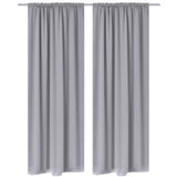 vidaXL Slot Top Curtains 135 x 245 cm Black 2 pcs