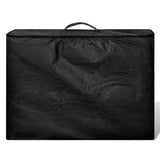 vidaXL Inklapbare massagetafel 2 zones met houten frame (blauw)